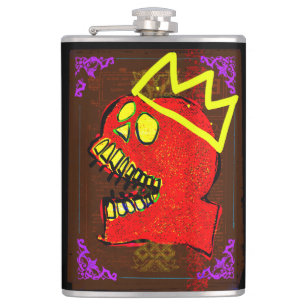 Petaca Rey Calavera Cráneo Arte NFT pGeek