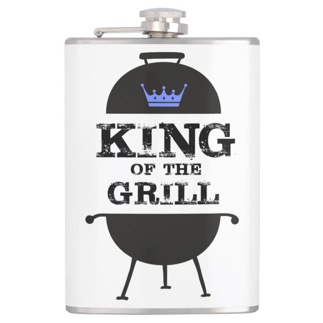Petaca Rey Del Grill, Corona Azul Negra (Anverso)