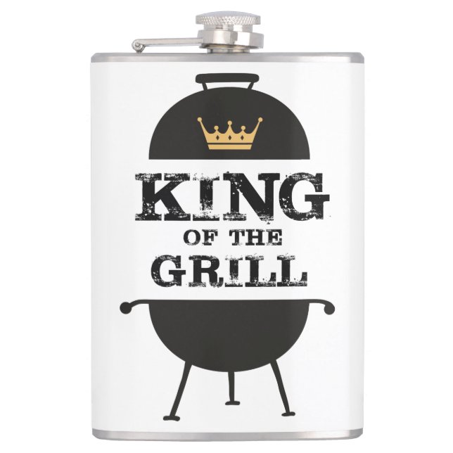 Petaca Rey Del Grill, Corona De Oro Negra (Anverso)