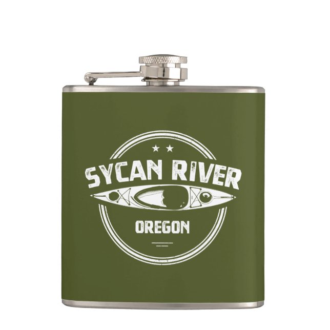 Petaca Río Sycan Oregon en kayak (Anverso)