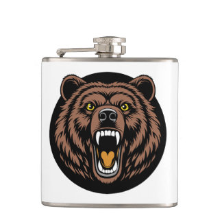 Petaca Roaring Bear Power Emblem