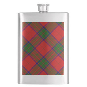 Petaca Robertson tartan platillo rojo