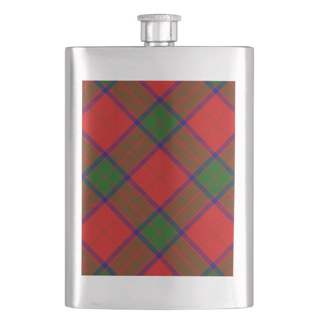 Petaca Robertson tartan platillo rojo (Anverso)