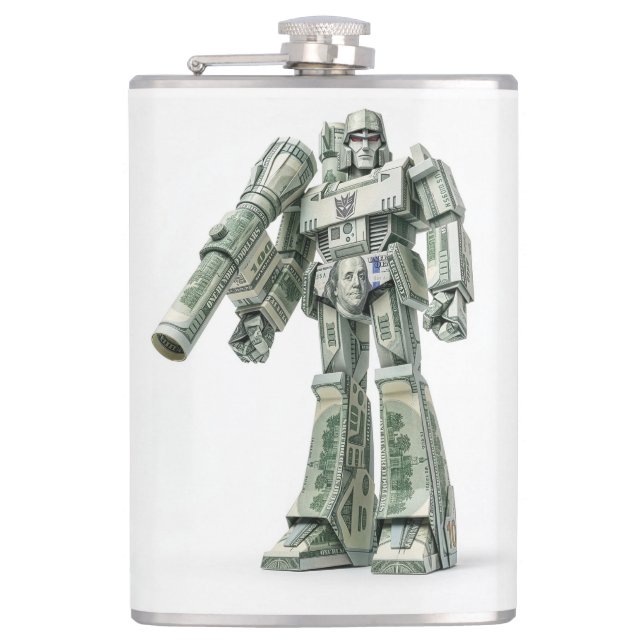 Petaca Robot de Origami de Dinero Mega Tron (Anverso)