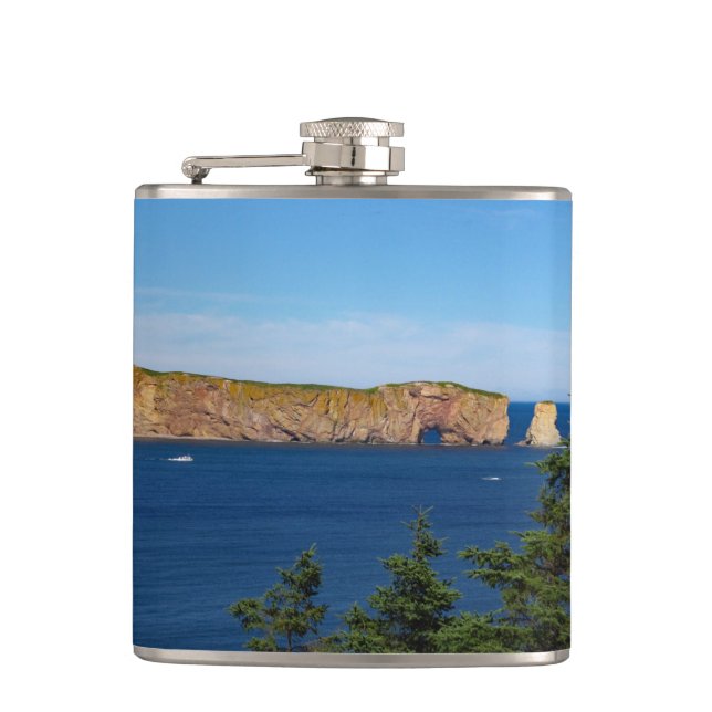 Petaca Roca Percé en el Golfo de San Lorenzo (Anverso)