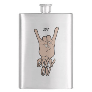 Petaca ROCK EN el matraz de monograma de personalizado
