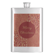 Rojo Pixeles y Flores de Oro, Feliz Navidad de Oro