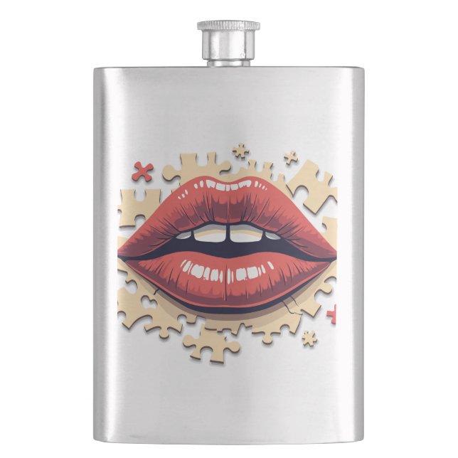 Petaca Rompecabezas de los labios pop (Anverso)