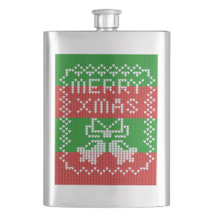 Petaca Ropa de jingle de patrón de suéter feo Hilo de nav