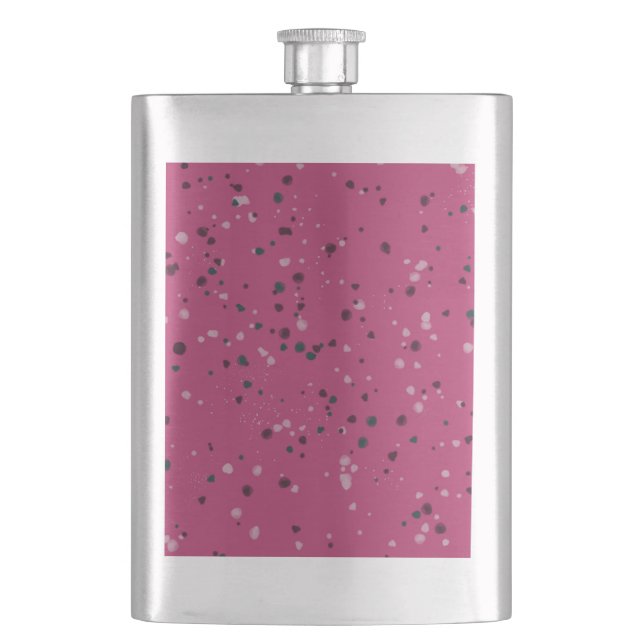 Petaca Rosa Caliente Con Confeti (Anverso)