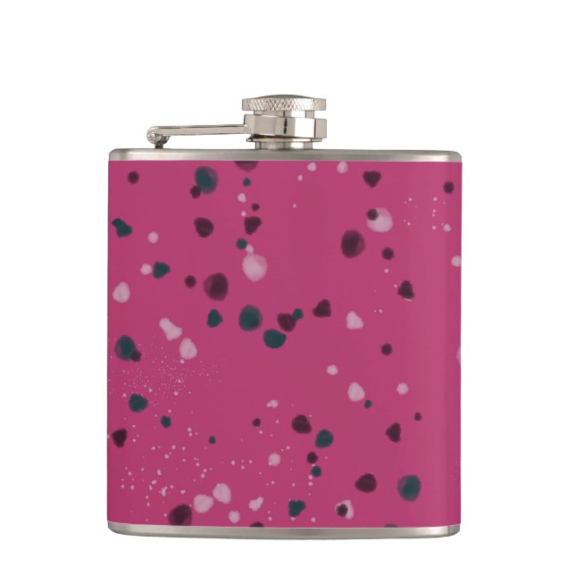 Petaca Rosa Caliente Con Confeti (Anverso)