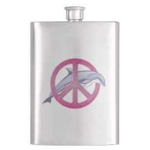 Petaca Rosa de la paz del delfín