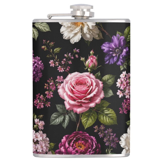 Petaca Rosa de terciopelo negro  (Anverso)