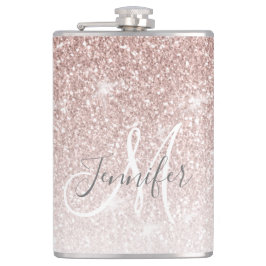 Petaca Rosa Despedida de Soltera con Brillo Dorado Femeni