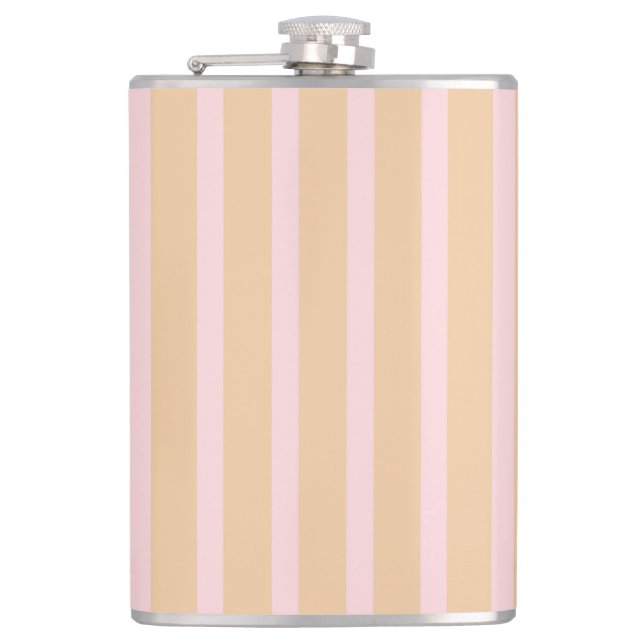 Petaca Rosa Moderno Melocotón Taffy Rayado (Anverso)