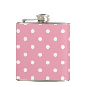 Petaca Rosa Pink Polka Dot Flask