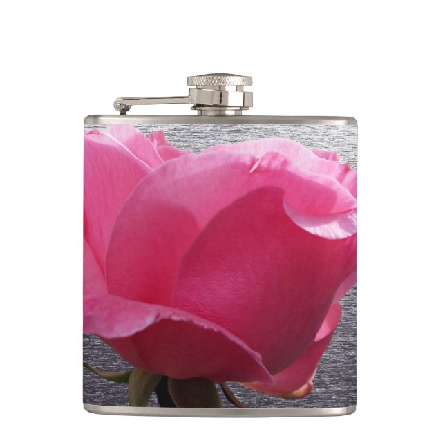 Petaca rosa sobre gris (Anverso)