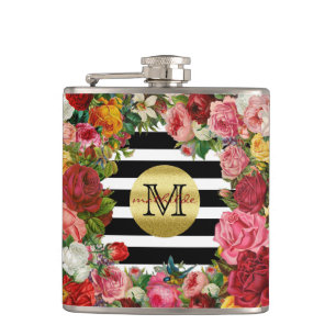 Petaca Rosas de moda de bandas monográficas Flores Purpur
