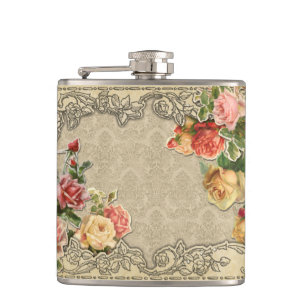 Petaca Rosas románticos esculpidos
