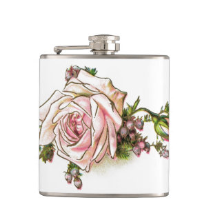 Petaca Rosas rosa y púrpura victorianas