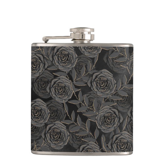 Petaca Rosas SPOOKY BLACK HALLOWEEN (Anverso)