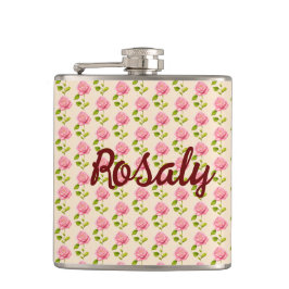 Petaca Rosen Muster rosa pink