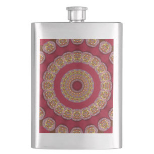 Petaca Rosette dorado rojo amarillo Mandala