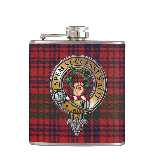 Petaca Ross Tartan & Badge (Anverso)
