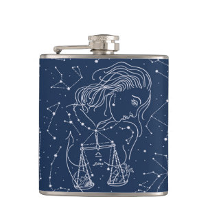 Petaca Rótulo chica Libra Zodiac