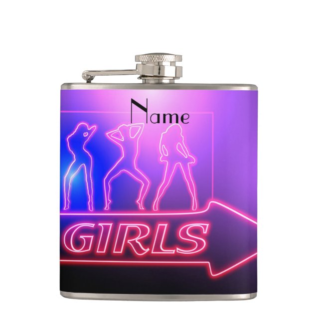Petaca Rótulo de Chicas rosados neón Thunder_Cove (Anverso)
