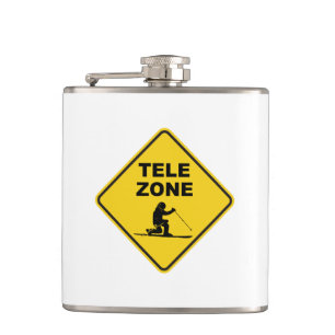 Petaca Rótulo de la zona de esquí de Telemark