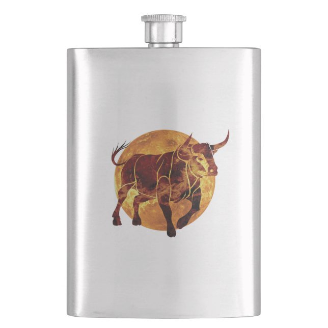 Petaca Rótulo Taurus Zodiac (Anverso)