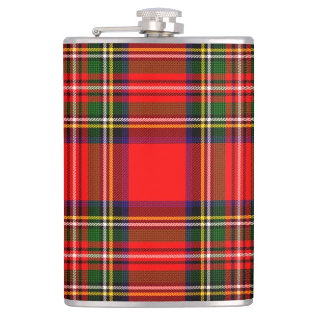 Petaca Royal Stewart Clan Tartan Plaid (Anverso)