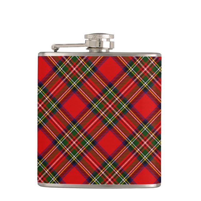 Petaca Royal Stewart Clan Tartan Plaid (Anverso)