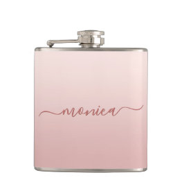Petaca Rubor Rosa Polvo Ombre Elegante Firma