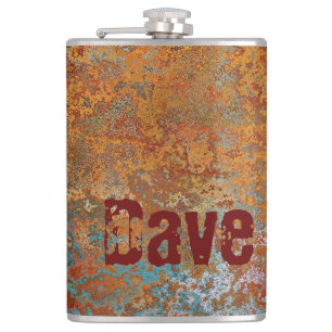 Petaca Rusty, Verdigris, Grunge Steampunk Personalizado 