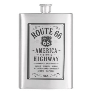Petaca Ruta 66 Estados de la Carretera Histórica American