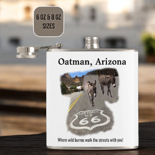 Petaca Ruta 66 Oatman Arizona Burros En El Café Callejer