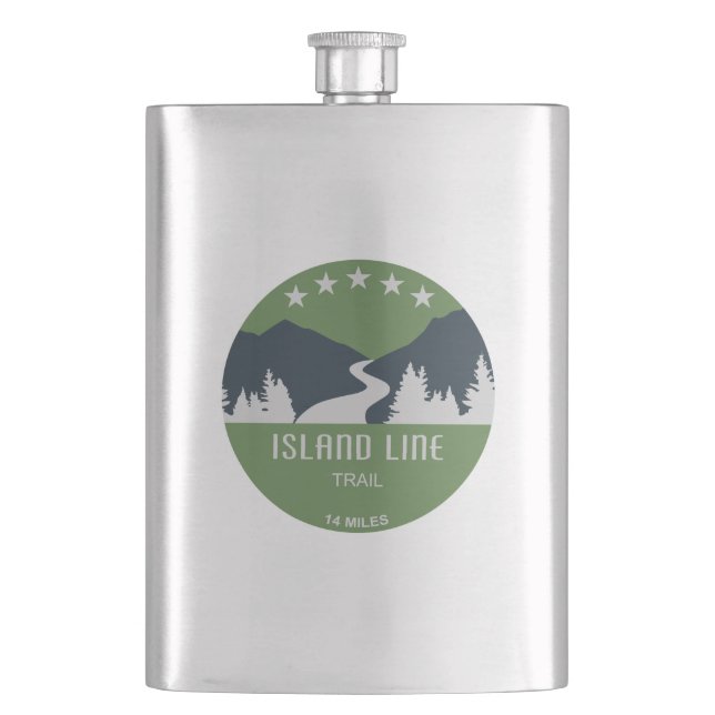 Petaca Ruta de la línea de la isla (Anverso)