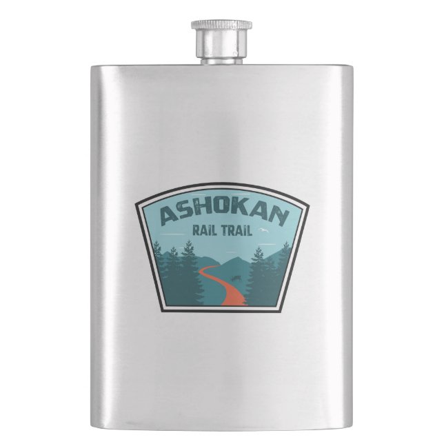 Petaca Ruta del tren de Ashokan Nueva York (Anverso)