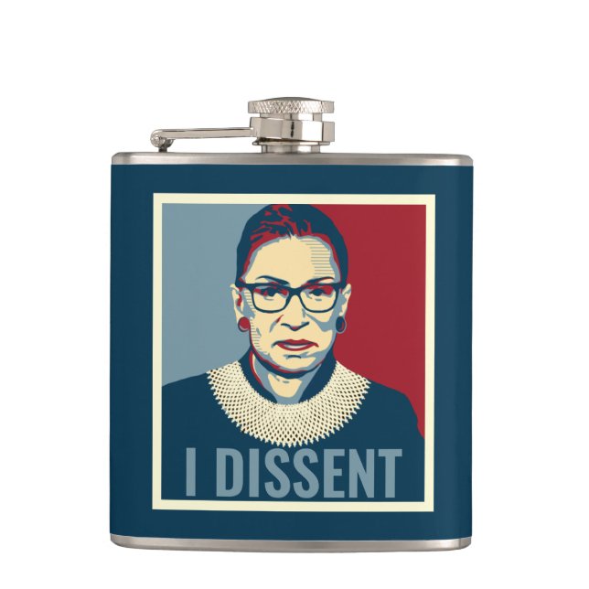 Petaca Ruth Bader Ginsburg, yo discrepo del pop-art (Anverso)