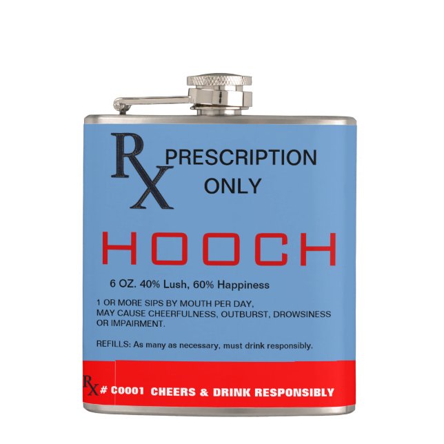 Petaca RX Prescription Hooch Flask (Anverso)