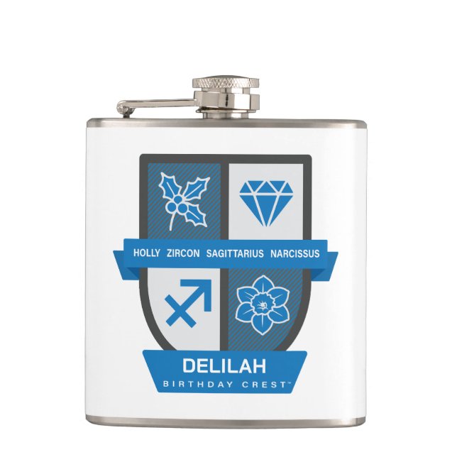 Petaca Sagittarius Birthday Crest™ December 1-21 (Anverso)