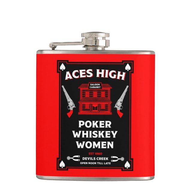 Petaca Saloon de Cowboy American Frontier (Anverso)