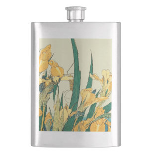 Petaca Saltamontes Hokusai y el iris Japón