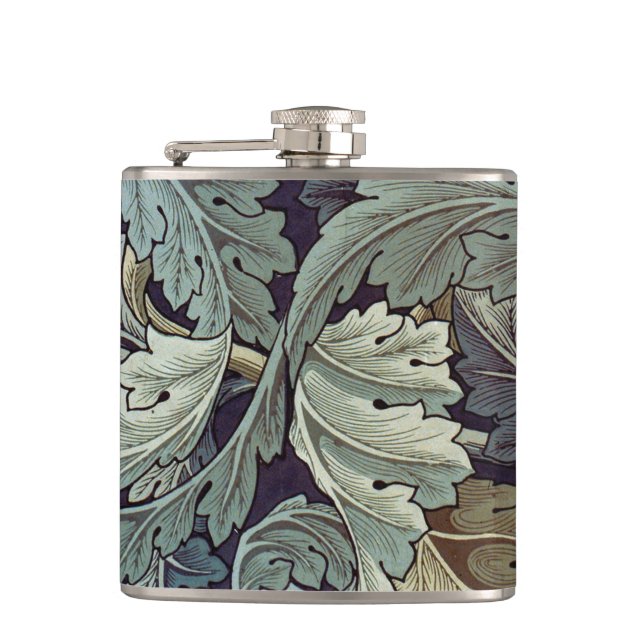 Petaca Saltos de fondo de William Morris Acanthus (Anverso)