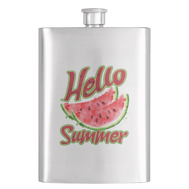 Petaca Saludo | Diseño de sandía acuática (Anverso)