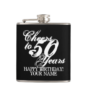 Petaca Saludos a 50 años personalizado 50 años regalo de 
