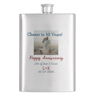 Petaca Saludos a los 10 años feliz aniversario agregar da
