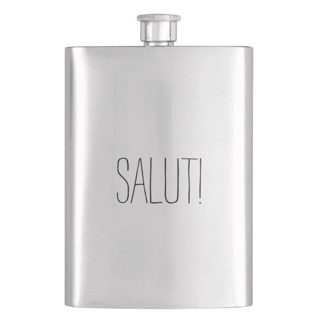 Petaca Salut Fun Classy Stylish Funny Classic Steel Flask (Anverso)